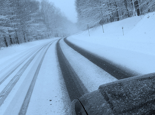 snowy road