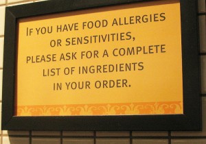 Food allergy sign