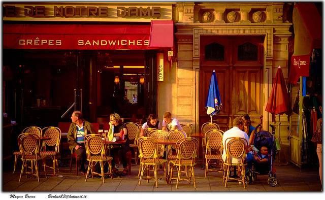 Paris sidewalk cafe