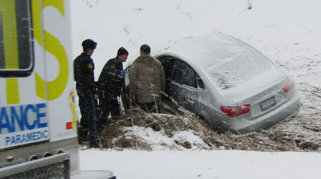 Car in a ditch