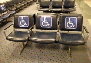 Handicapped seats at the airport