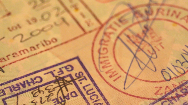 Stamped passport