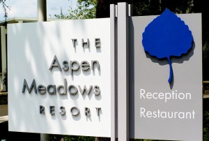 ASpen Meadows Resort sign