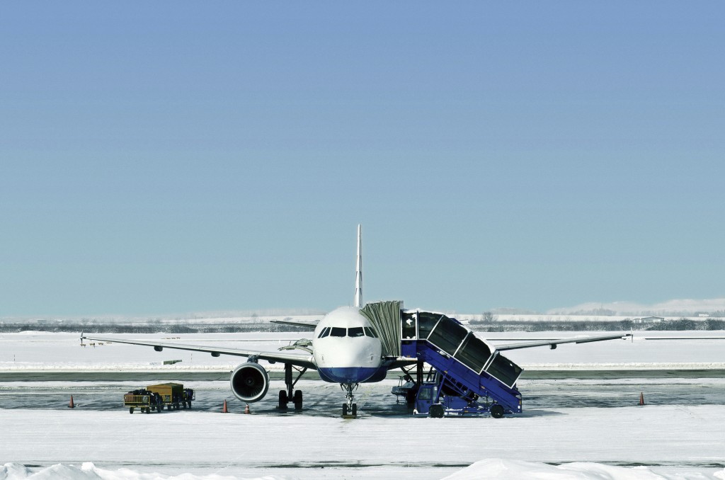 snowy plane