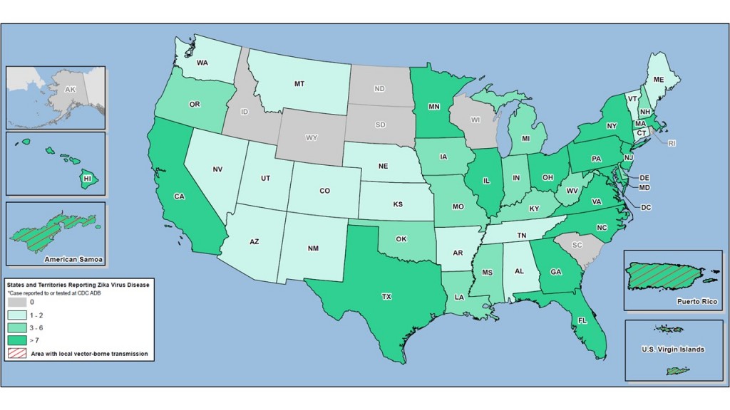 US Affected Areas Zika