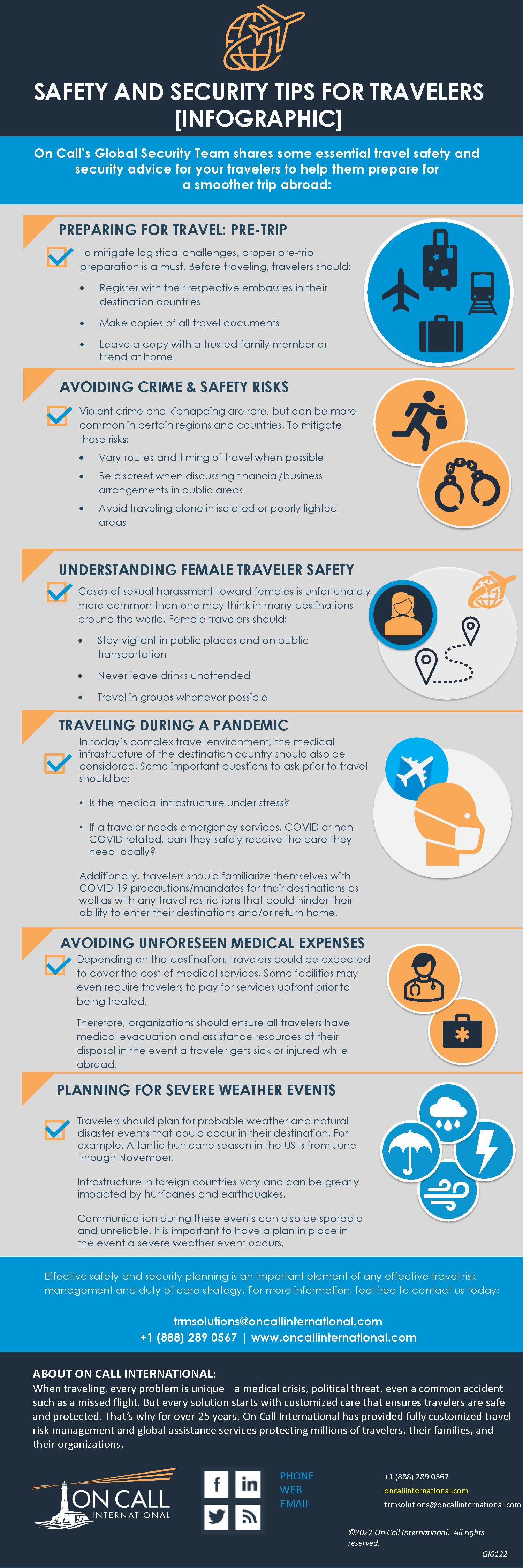 Travel Safety and Security Tips for Travelers [INFOGRAPHIC]